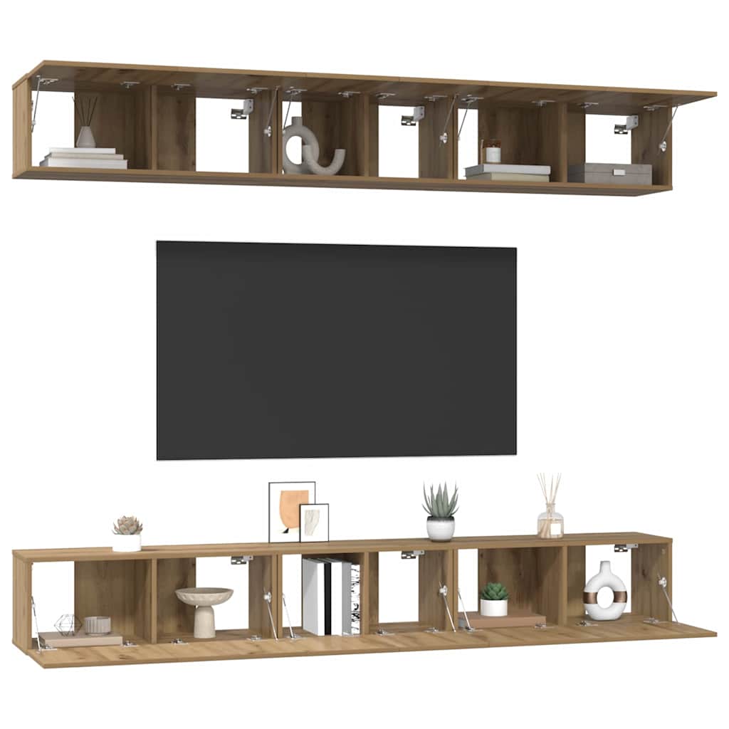 vidaXL TV Cabinet Set 6 pcs Artisan Oak Engineered Wood