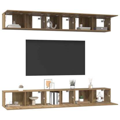 vidaXL TV Cabinet Set 6 pcs Artisan Oak Engineered Wood