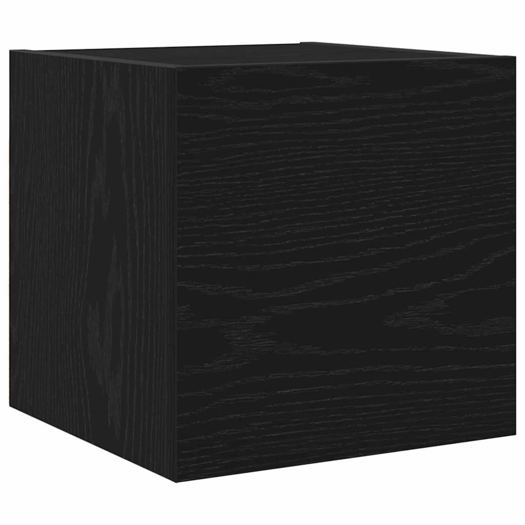 vidaXL TV Cabinet Set Wall-mounted 5 pcs Black Oak Engineered Wood