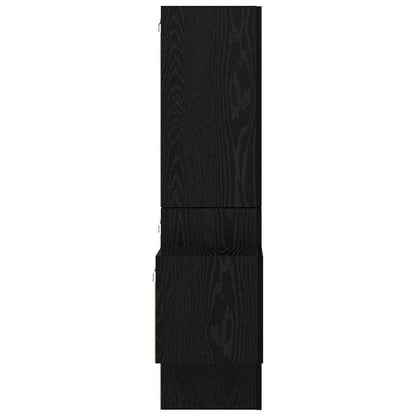 vidaXL TV Cabinet Set Wall-mounted 5 pcs Black Oak Engineered Wood