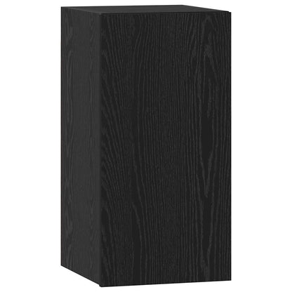 vidaXL TV Cabinet Set with Drawer 7 pcs Black Oak Engineered Wood