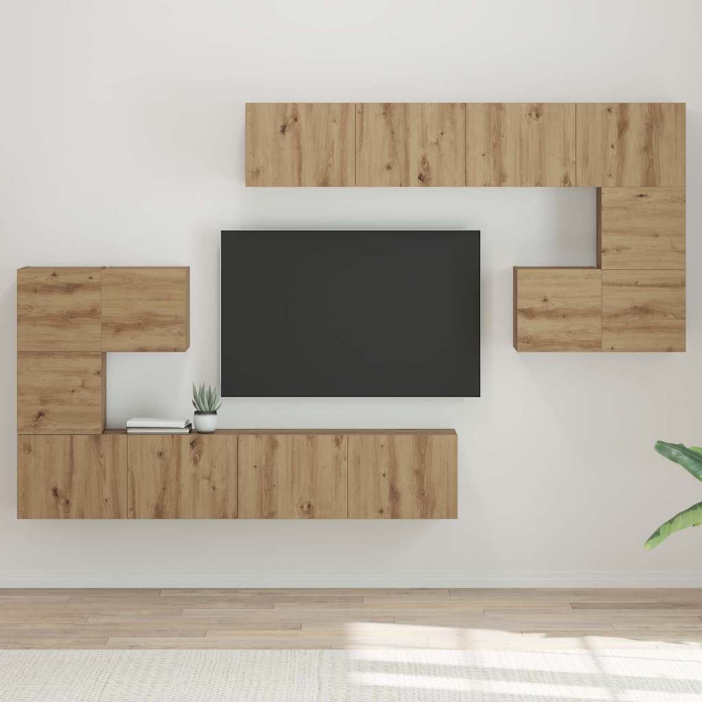 vidaXL TV Units 4 pcs Artisan Oak Engineered wood