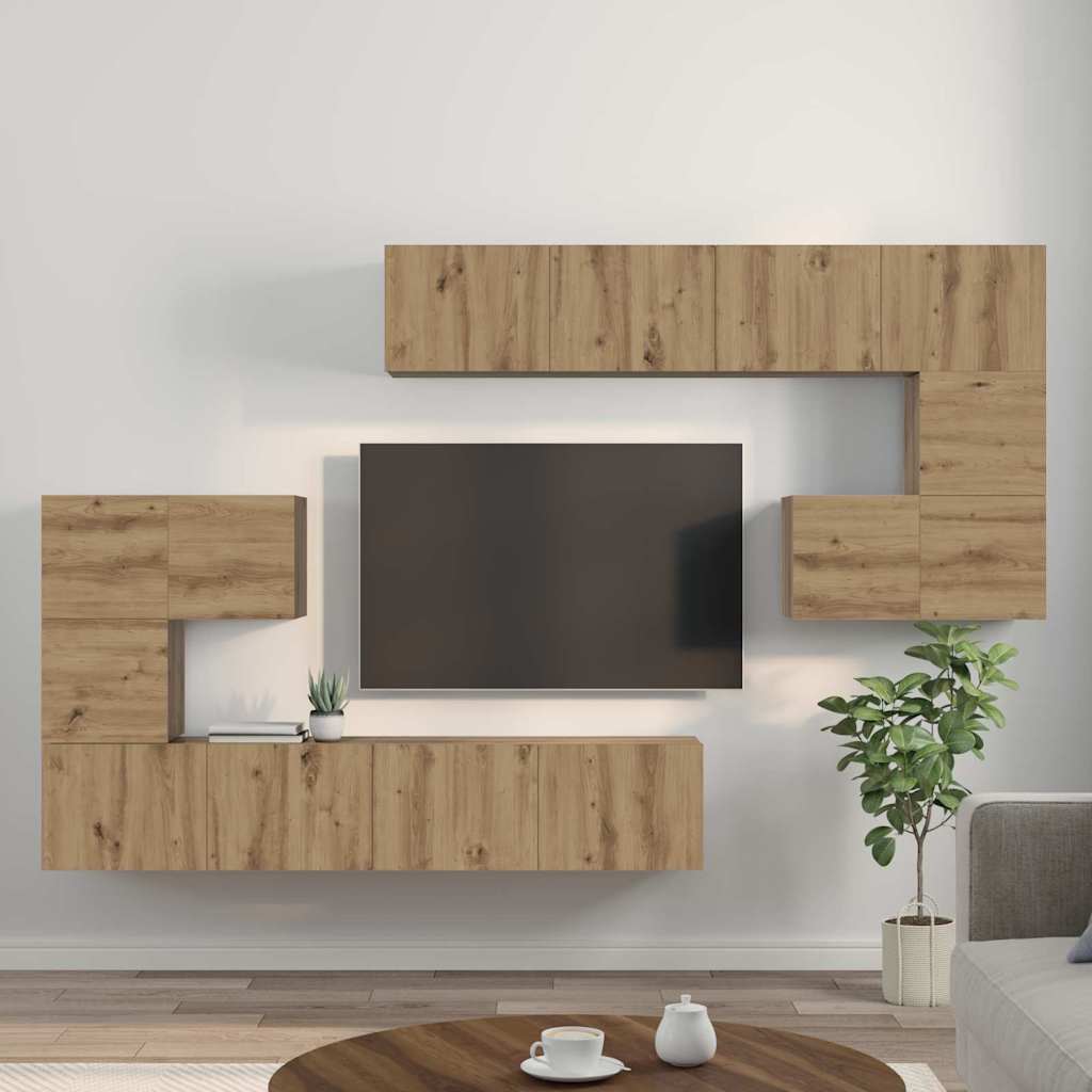 vidaXL TV Units 4 pcs Artisan Oak Engineered wood