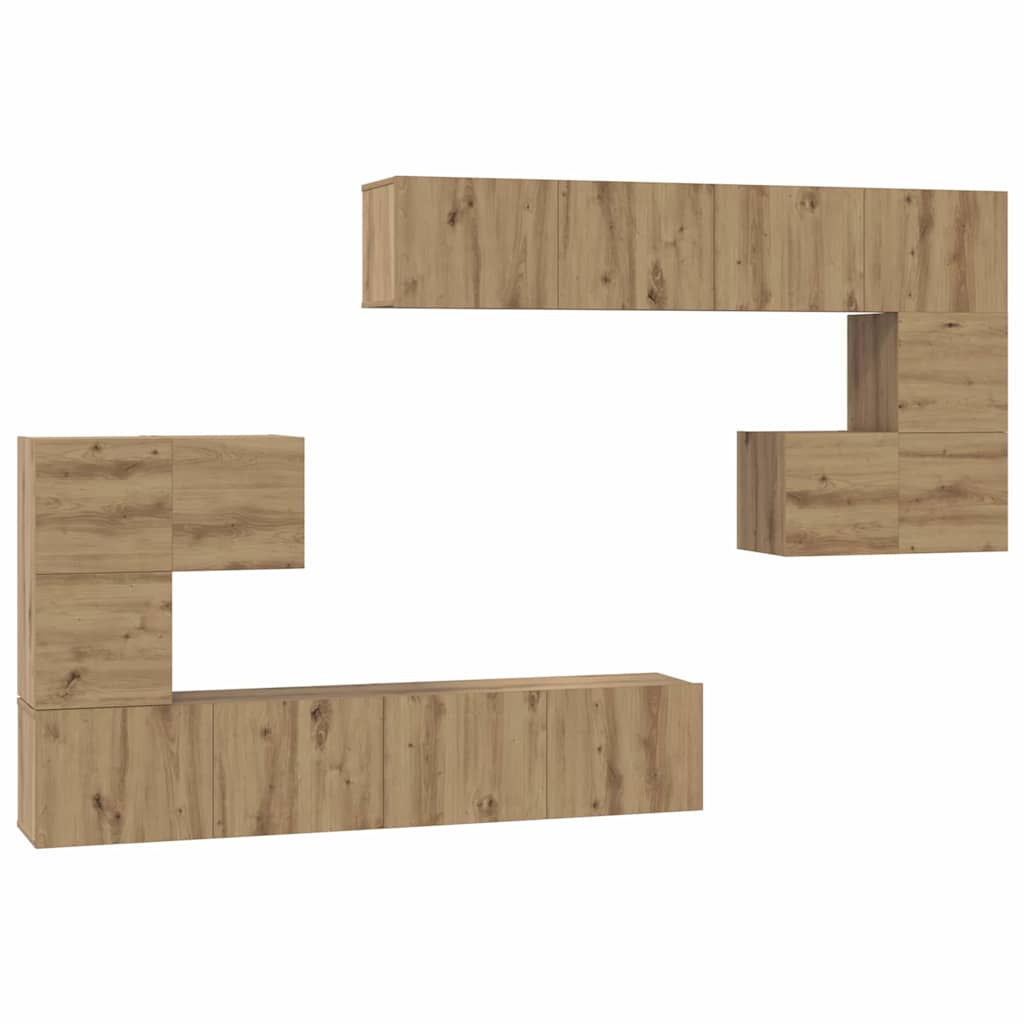 vidaXL TV Units 4 pcs Artisan Oak Engineered wood
