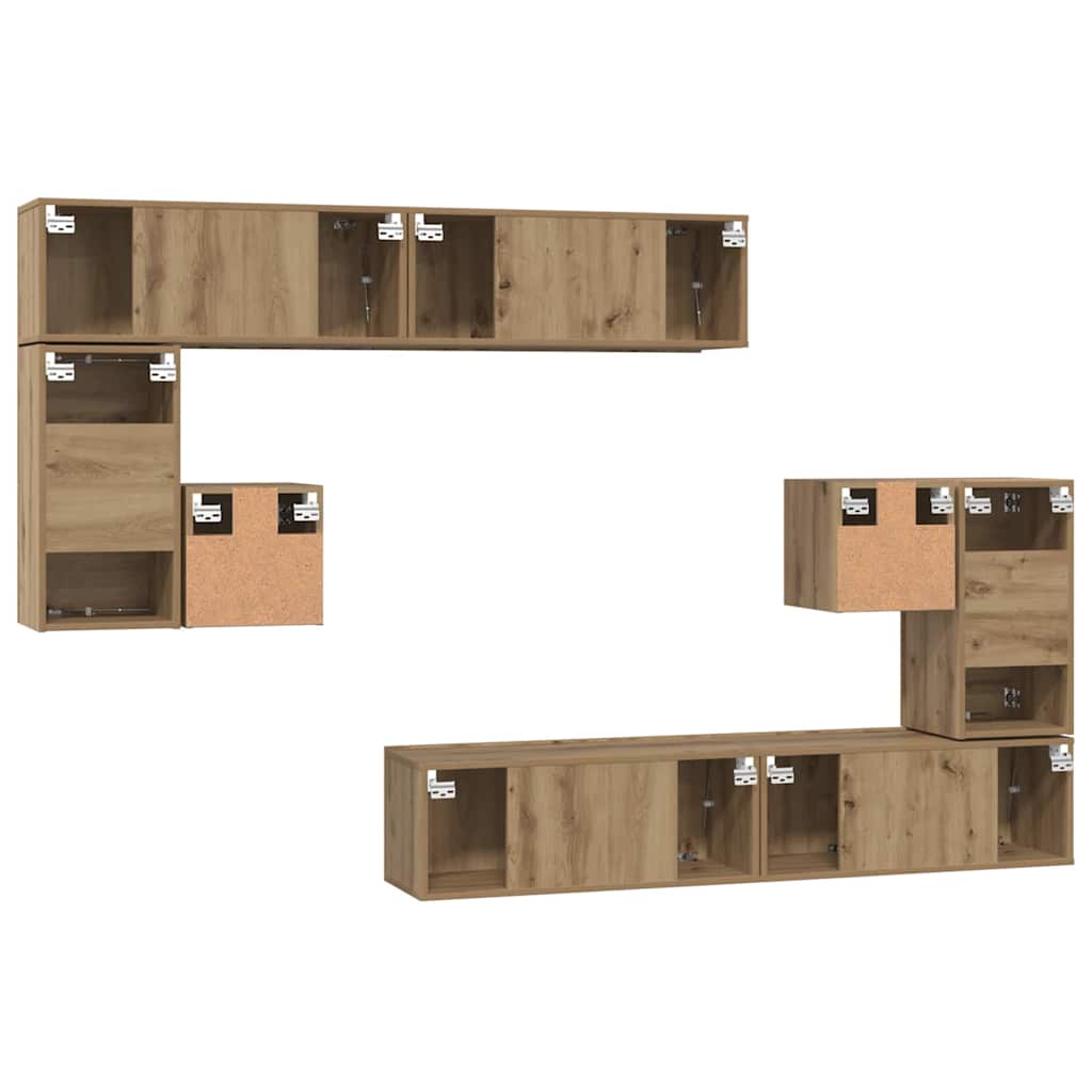 vidaXL TV Units 4 pcs Artisan Oak Engineered wood