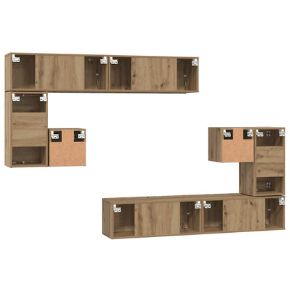 vidaXL TV Units 4 pcs Artisan Oak Engineered wood