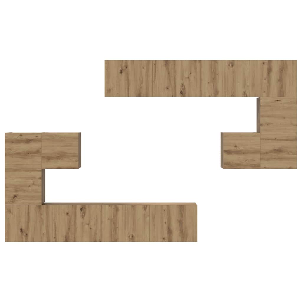 vidaXL TV Units 4 pcs Artisan Oak Engineered wood