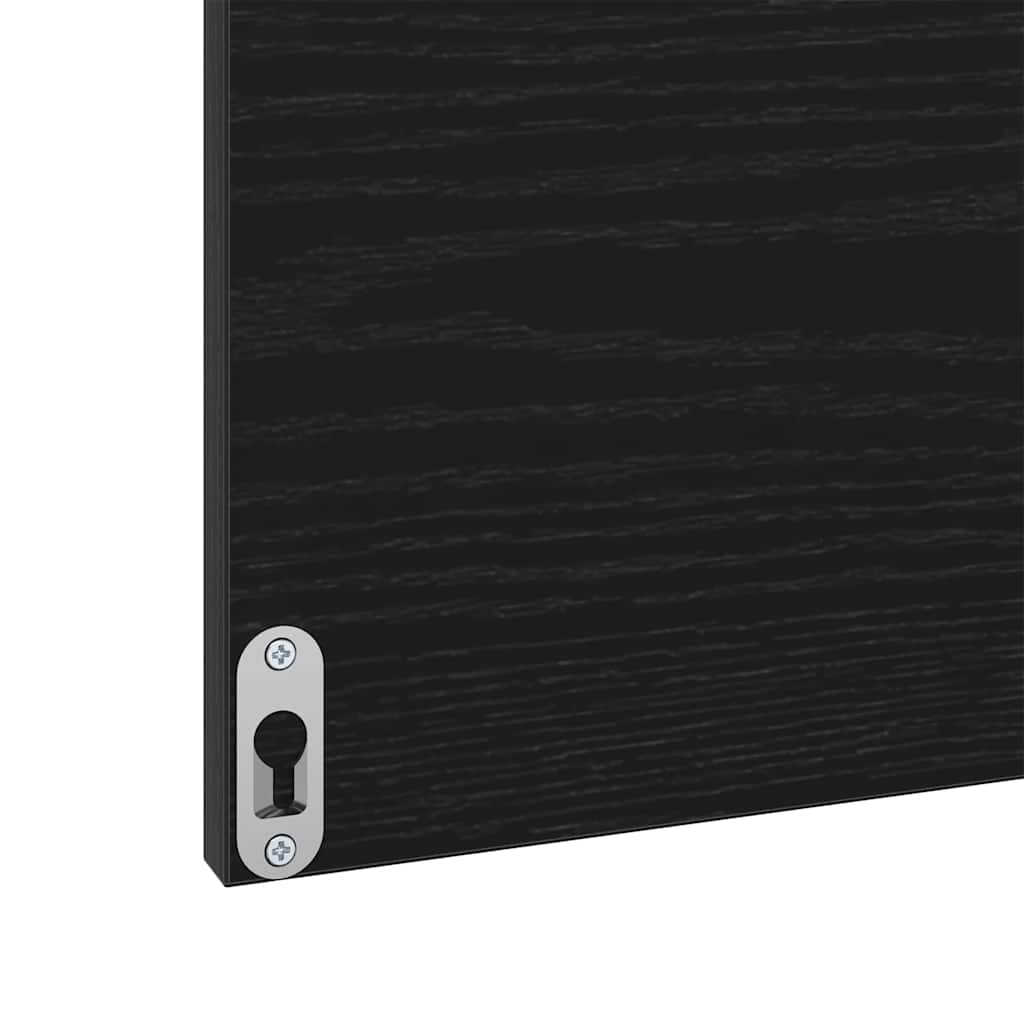 vidaXL Bathroom Furniture Set 3 pcs Black Oak Engineered Wood