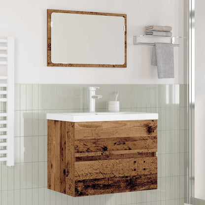 vidaXL Bathroom Furniture Set 3 pcs Old wood 60 x 38.5 x 45 cm