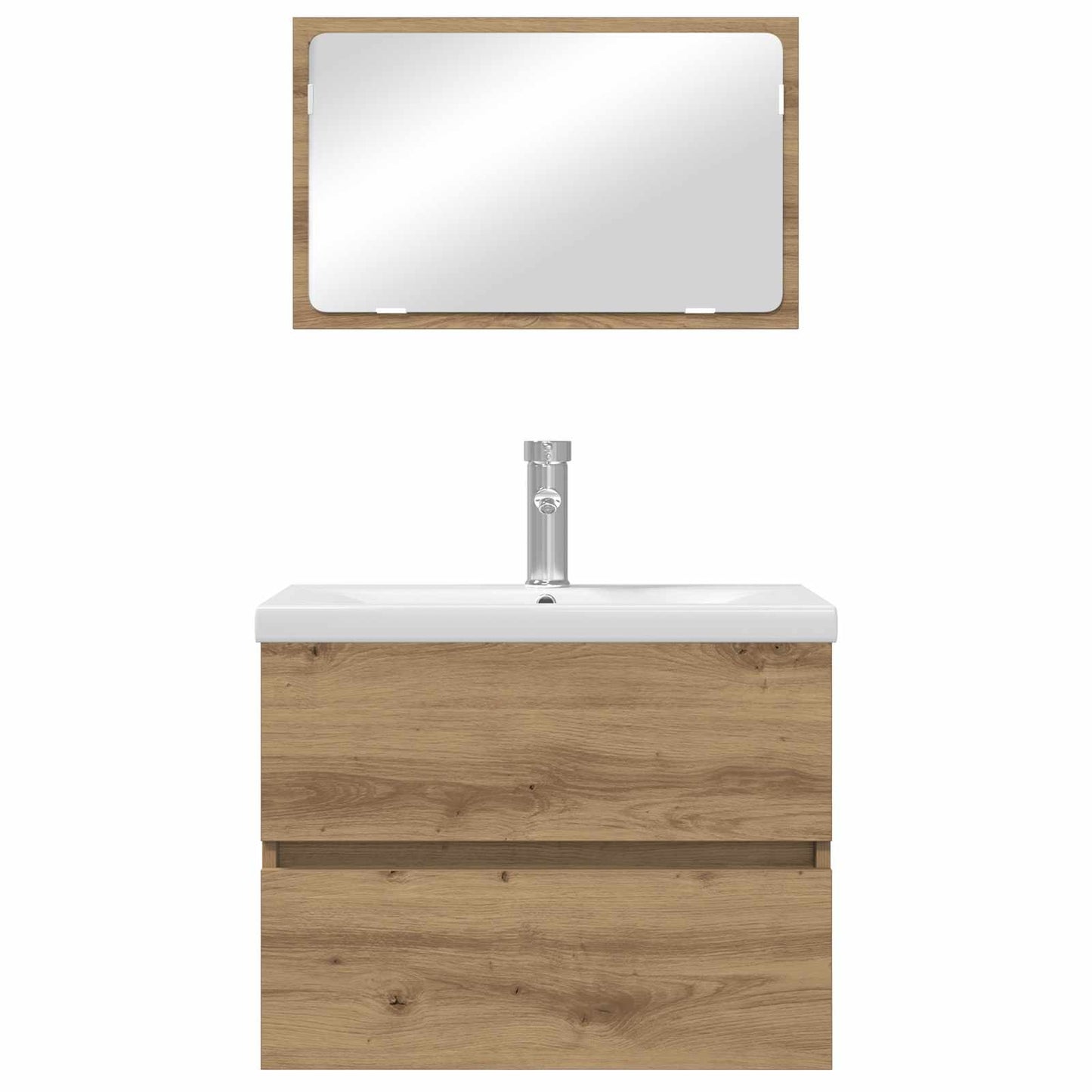 vidaXL Bathroom Furniture Set 3 pcs Artisan Oak Engineered Wood