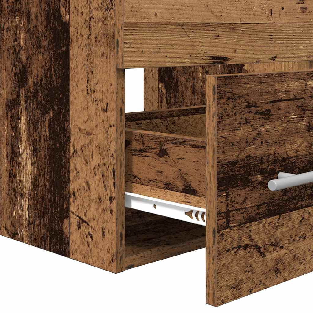 vidaXL Bathroom Furniture Set 2 pcs Old Wood Engineered Wood
