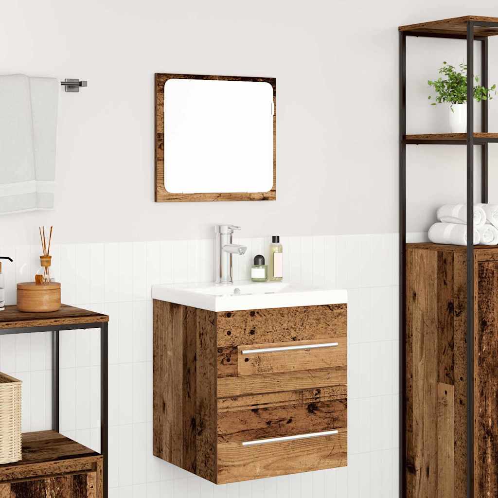 vidaXL Bathroom Furniture Set 2 pcs Old Wood Engineered Wood