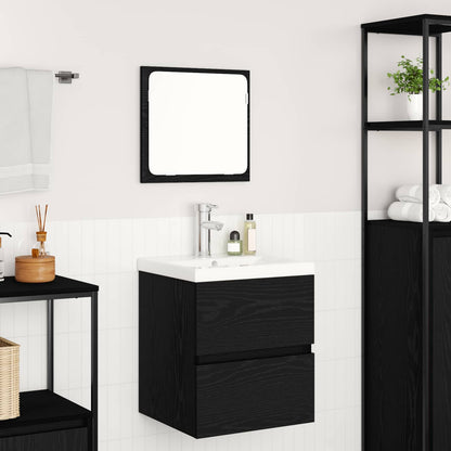 vidaXL Bathroom Furniture Set with Drawer 2 pcs Black Oak and White