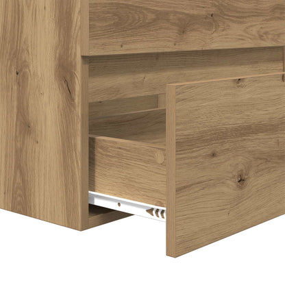 vidaXL Bathroom Furniture Set with Drawer 2 pcs Artisan Oak and White