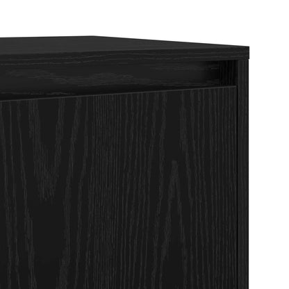 vidaXL Sideboards 2 pcs Black oak 70 x 41 x 75 cm Engineered wood