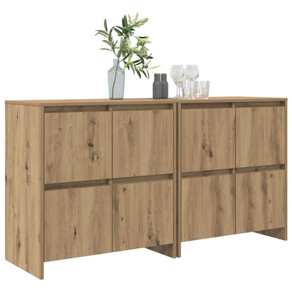 vidaXL Sideboards 2 pcs Artisan oak 70 x 41 x 75 cm Engineered Wood