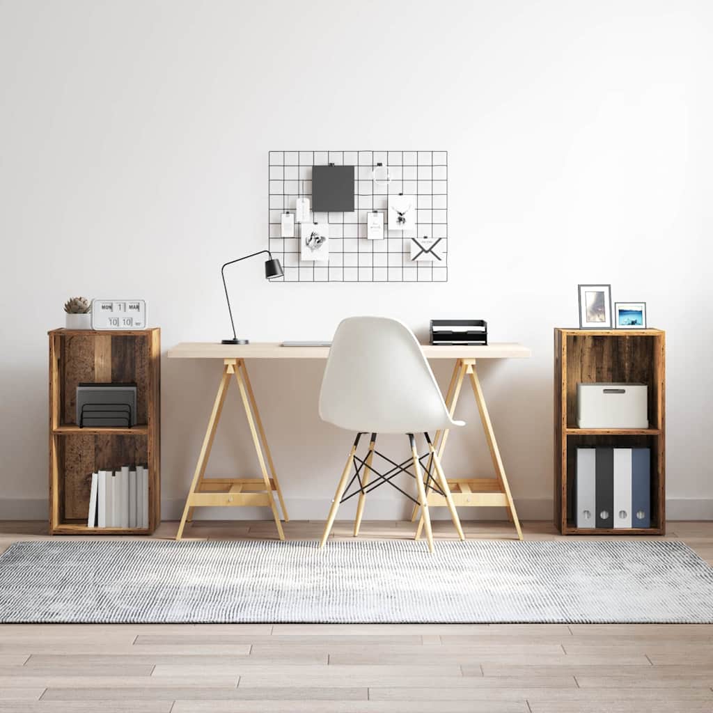 vidaXL TV Cabinet Set 2 pcs Old Wood 37 x 35 x 72 cm Engineered Wood