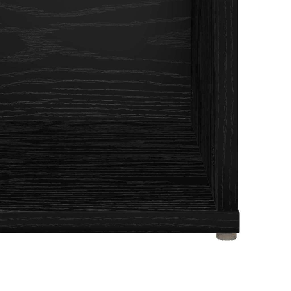 vidaXL TV Cabinet Set 2 pcs Black Oak 37 x 35 x 72 cm Engineered Wood
