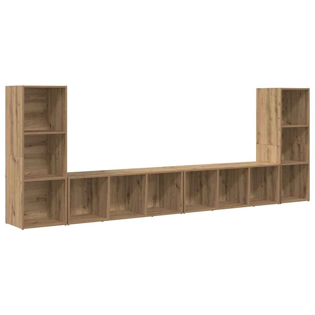 vidaXL TV Cabinet Set 4 pcs Artisan Oak Engineered Wood