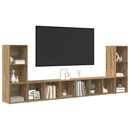 vidaXL TV Cabinet Set 4 pcs Artisan Oak Engineered Wood