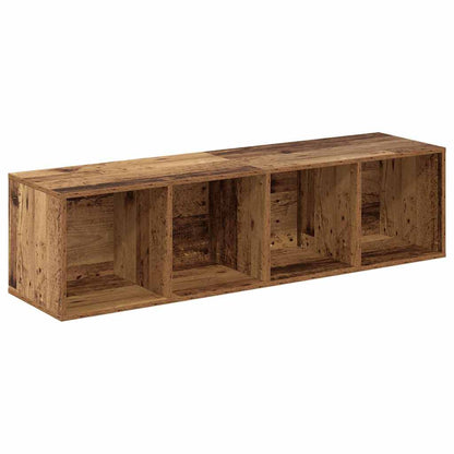 vidaXL TV Cabinet Set Wall-mounted 2 pcs Old Wood 37 x 37 x 142.5 cm
