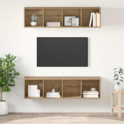 vidaXL TV Cabinet Set 2 pcs Artisan Oak Engineered Wood