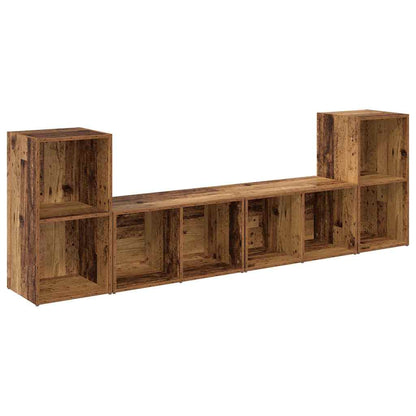 vidaXL TV Cabinet Set 4 pcs Old Wood 37 x 37 x 72 cm Engineered Wood