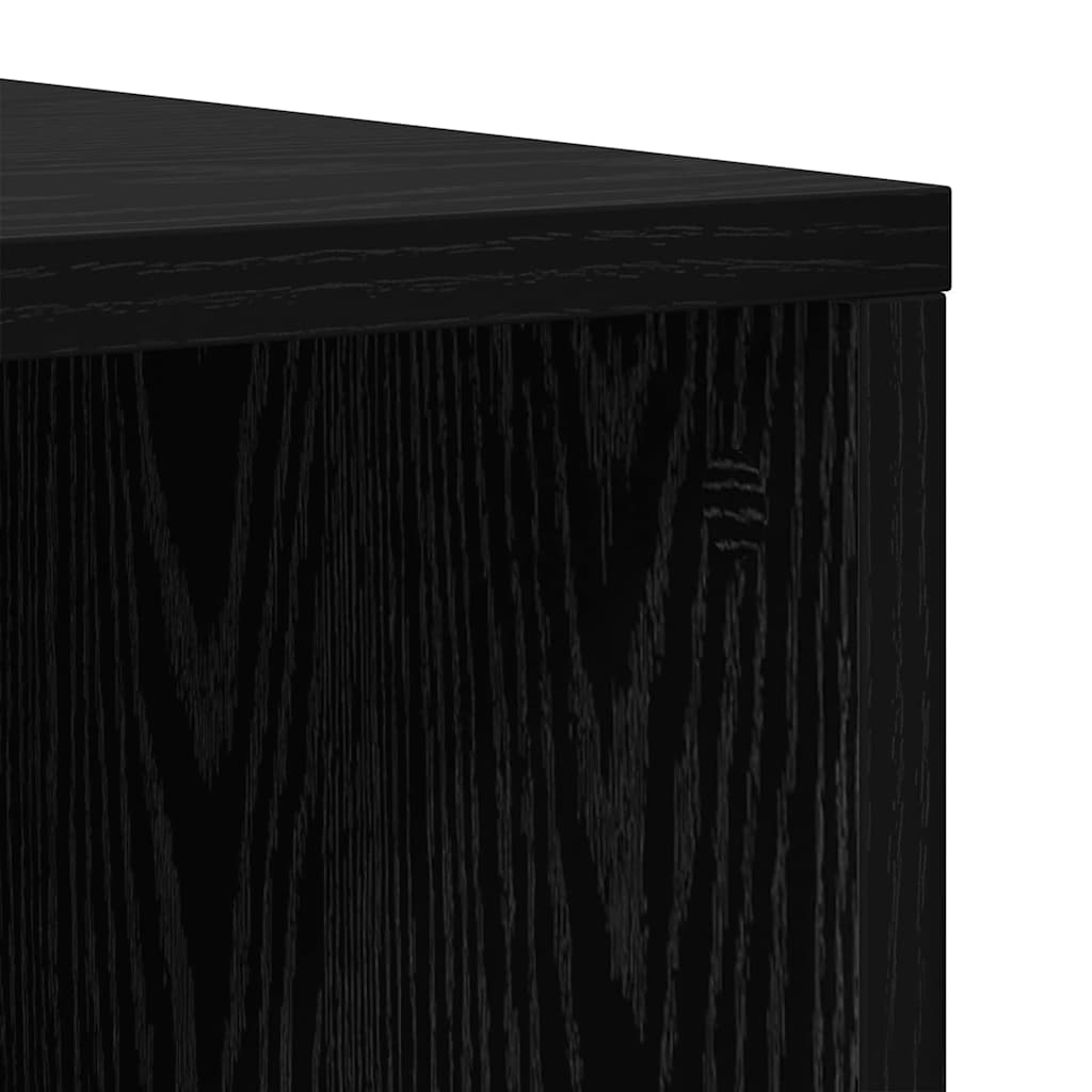 vidaXL TV Cabinet Set 4 pcs Black Oak 37 x 37 x 72 cm Engineered Wood