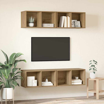 vidaXL TV Cabinet Set 4 pcs Artisan Oak Engineered Wood