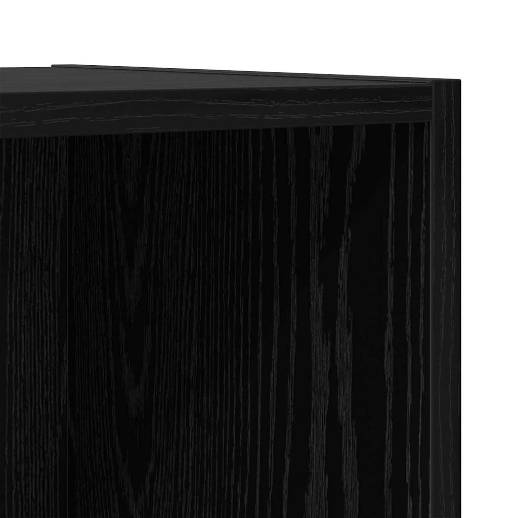 vidaXL TV Cabinet Set 4 pcs Black Oak 37 x 37 x 107 cm Engineered Wood