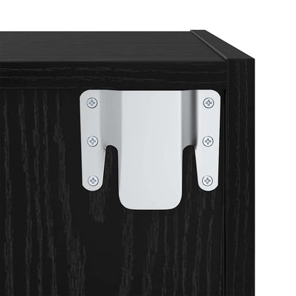 vidaXL TV Cabinet Set 4 pcs Black Oak 37 x 37 x 107 cm Engineered Wood