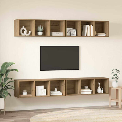 vidaXL TV Cabinet Set 4 pcs Artisan Oak Engineered Wood