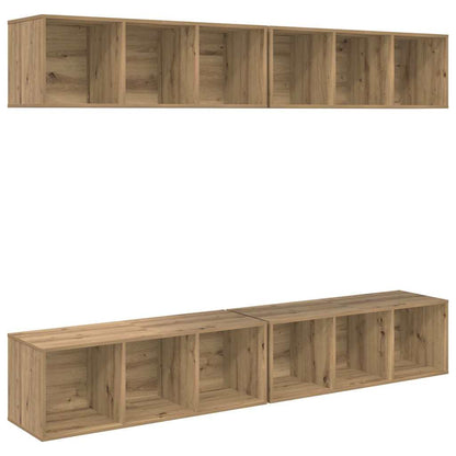 vidaXL TV Cabinet Set 4 pcs Artisan Oak Engineered Wood