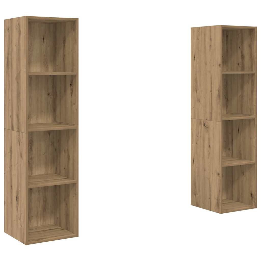 vidaXL TV Cabinet Set 2 pcs Brown Engineered Wood