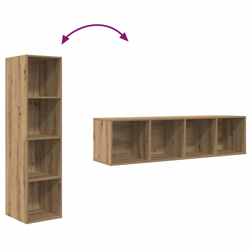 vidaXL TV Cabinet Set 2 pcs Brown Engineered Wood