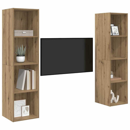 vidaXL TV Cabinet Set 2 pcs Brown Engineered Wood
