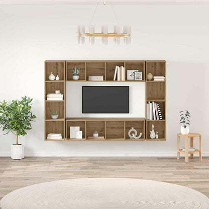 vidaXL TV Cabinet Set 4 pcs Brown Engineered Wood