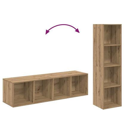 vidaXL TV Cabinet Set 4 pcs Brown Engineered Wood