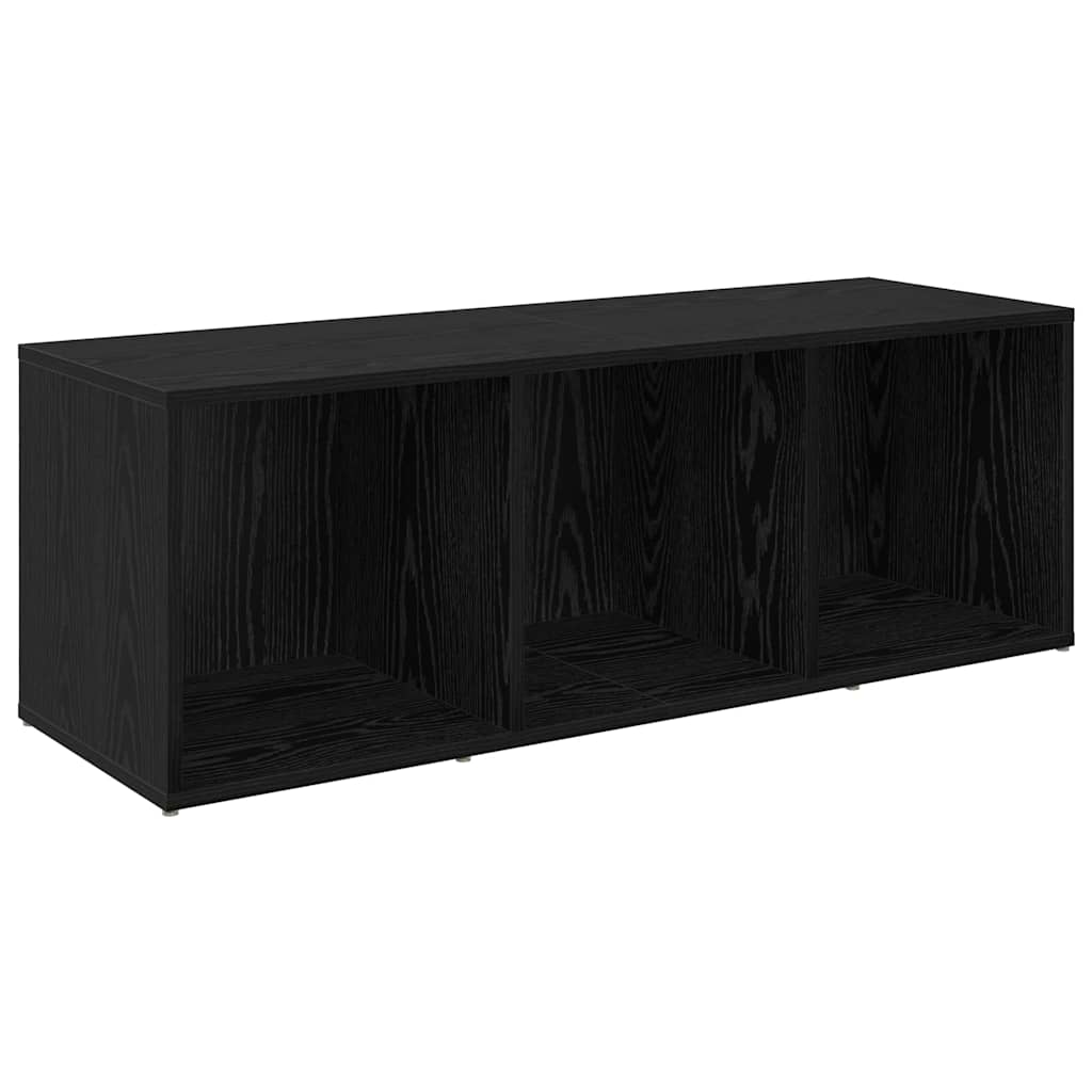 vidaXL TV Cabinet Set 2 pcs Black Oak 107 x 35 x 37 cm Engineered Wood