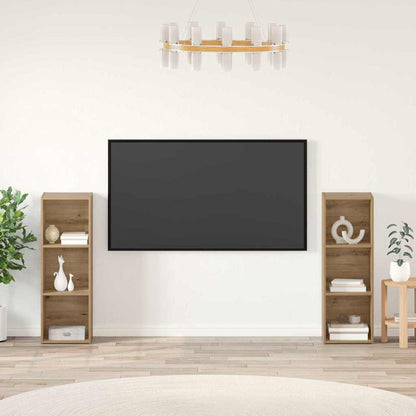 vidaXL TV Cabinet Set 2 pcs Artisan Oak Engineered Wood