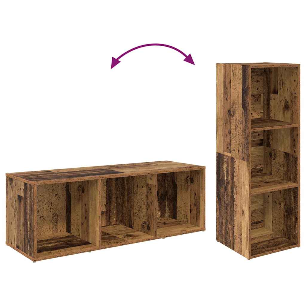 vidaXL TV Cabinet Set 2 pcs Old Wood 37 x 35 x 107cm Engineered Wood