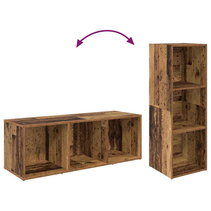 vidaXL TV Cabinet Set 2 pcs Old Wood 37 x 35 x 107cm Engineered Wood