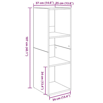 vidaXL TV Cabinet Set 2 pcs Old Wood 37 x 35 x 107cm Engineered Wood