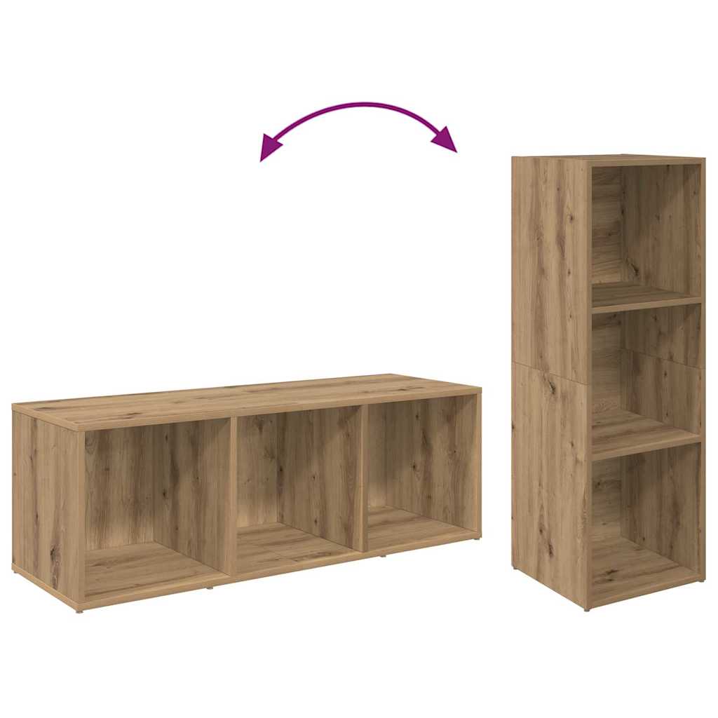 vidaXL TV Cabinet Set Wall-mounted 2 pcs Artisan Oak 37 x 35 x 107cm