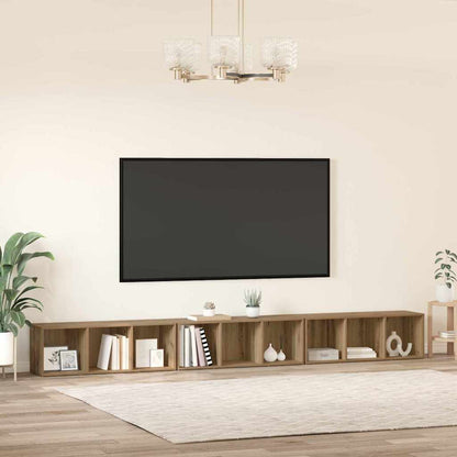 vidaXL TV Cabinet Set Wall-mounted 3 pcs Artisan Oak 37 x 35 x 107 cm