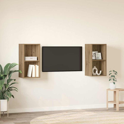 vidaXL TV Cabinet Set 2 pcs Artisan Oak Engineered Wood