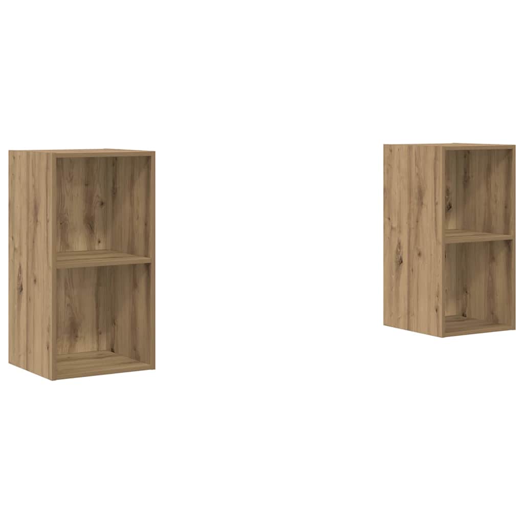 vidaXL TV Cabinet Set 2 pcs Artisan Oak Engineered Wood