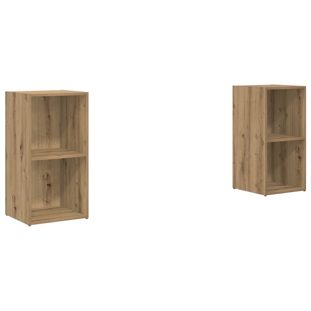 vidaXL TV Cabinet Set 2 pcs Artisan Oak Engineered Wood