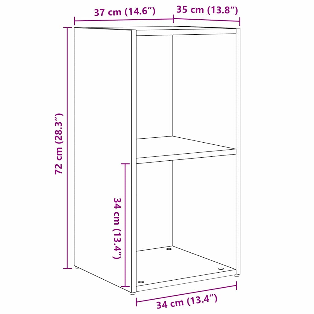vidaXL TV Cabinet Set 2 pcs Artisan Oak Engineered Wood