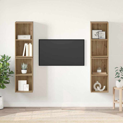 vidaXL TV Cabinet Set 4 pcs Artisan Oak Engineered Wood